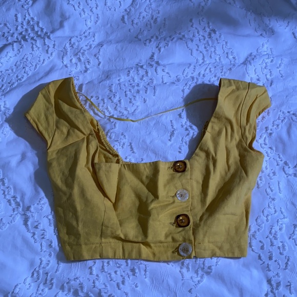 UO Mustard summer top and skirt - Picture 3 of 6